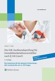 Cover von Die IHK-Sachkundeprüfung für Immobiliardarlehensvermittler nach § 34 i GewO