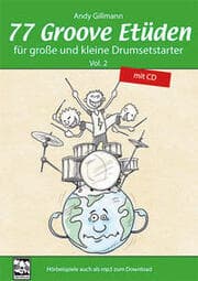 Cover von 77 Groove Etüden für große und kleine Drumsetstarter