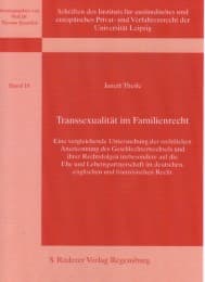 Cover von Transsexualität im Familienrecht