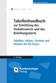 Cover von Tabellenhandbuch zur Ermittlung des Verkehrswerts und des Beleihungswerts von Grundstücken