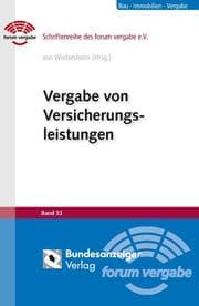 Cover von Vergabe von Versicherungsleistungen