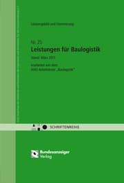 Cover von Leistungsbild und Honorierung - Leistungen für Baulogistik