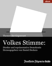 Cover von Volkes Stimme: Direkte und repräsentative Demokratie