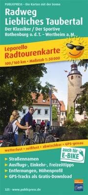 Cover von Radweg Liebliches Taubertal, Rothenburg o.d.T. - Wertheim a. M.