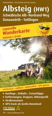 Cover von Albsteig (HW1), Schwäbische Alb-Nordrand-Weg, Donauwörth - Tuttlingen