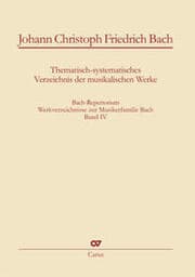 Cover von Bach-Repertorium Band IV: Johann Christoph Friedrich Bach