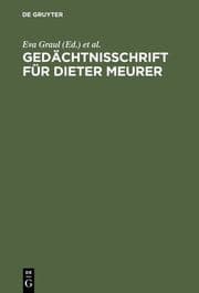 Cover von Gedächtnisschrift für Dieter Meurer