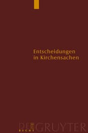 Cover von Entscheidungen in Kirchensachen 37