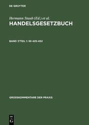 Cover von §§ 425-452