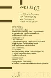 Cover von Berichte und Diskussionen auf der Tagung der Vereinigung der Deutschen Staatsrechtslehrer/VVDStRL 63