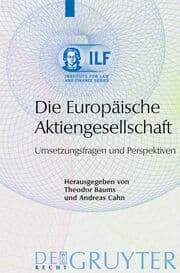 Cover von Die Europäische Aktiengesellschaft