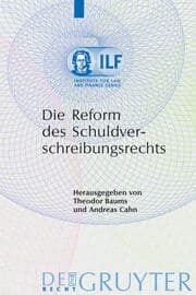 Cover von Die Reform des Schuldverschreibungsrechts