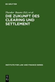Cover von Die Zukunft des Clearing und Settlement