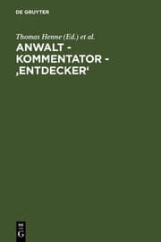 Cover von Anwalt,'Entdecker', Kommentator