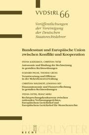 Cover von Bundesstaat und Europäische Union zwischen Konflikt und Kooperation