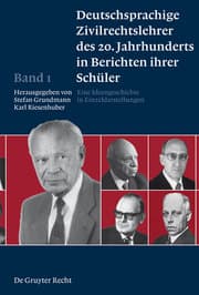Cover von Deutschsprachige Zivilrechtslehre des 20.Jahrhunderts in Berichten ihrer Schüler