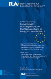 Cover von Entwicklungen nicht-legislatorischer Rechtsangleichung im Europäischen Privatrecht