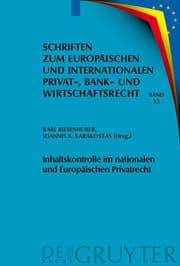 Cover von Inhaltskontrolle im nationalen und Europäischen Privatrecht