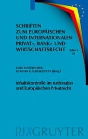 Cover von Inhaltskontrolle im nationalen und Europäischen Privatrecht