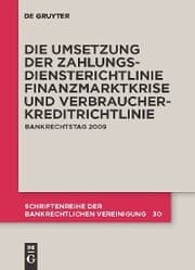 Cover von Die zivilrechtliche Umsetzung der Zahlungsdiensterichtlinie