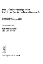 Cover von Das Urhebervertragsrecht im Lichte der Verhaltensökonomik