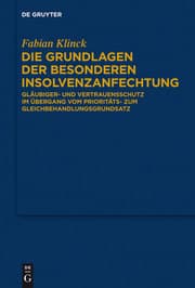 Cover von Die Grundlagen der besonderen Insolvenzanfechtung
