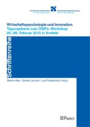 Cover von Wirtschaftspsychologie und Innovation