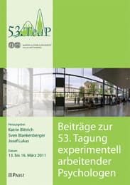 Cover von Beiträge zur 53. Tagung experimentell arbeitender Psychologen