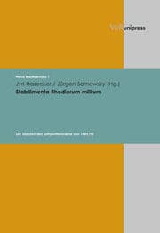 Cover von Stabilimenta Rhodiorum militum