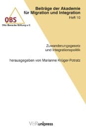 Cover von Zuwanderungsgesetz und Integrationspolitik