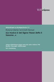 Cover von 'La musica è del Signor Hasse detto il Sassone...'