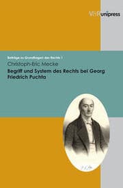 Cover von Begriff und System des Rechts bei Georg Friedrich Puchta