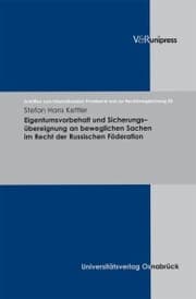 Cover von Eigentumsvorbehalt und Sicherungsübereignung an beweglichen Sachen im Recht der Russischen Föderation