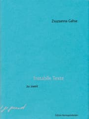 Cover von Instabile Texte zu zweit