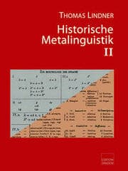 Cover von Historische Metalinguistik II