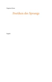 Cover von Poetiken des Sprungs