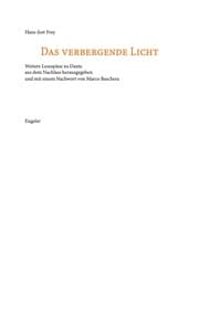 Cover von Das verbergende Licht