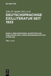 Cover von Bibliographien.Schriftsteller, Publizisten und Literaturwissenschaftler in den USA
