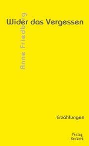 Cover von Wider das Vergessen