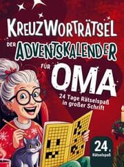 Cover von Kreuzworträtsel - Der Adventskalender für Oma: 24 Tage Rätselspaß in großer Schrift - das perfekte Geschenk zur Weihnachtszeit