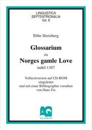 Cover von Glossarium zu Norges gamle Love