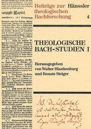 Cover von Theologische Bach-Studien I
