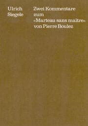 Cover von Zwei Kommentare zum 'Marteau sans Maître' von Pierre Boulez