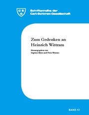 Cover von Zum Gedenken an Heinrich Wittram