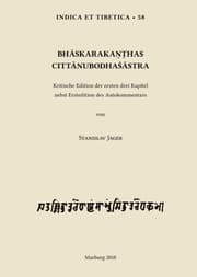 Cover von Bhaskarakanthas Cittanubodhasastra