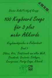 Cover von 100 Keyboard Songs für 3 plus mehr Akkorde