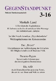 Cover von GegenStandpunkt 3-16