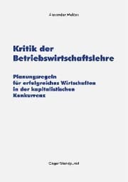 Cover von Kritik der Betriebswirtschaftslehre