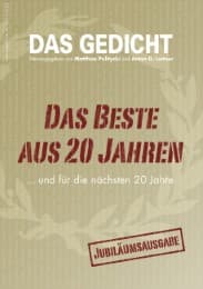 Cover von Das Gedicht. Zeitschrift /Jahrbuch für Lyrik, Essay und Kritik / DAS GEDICHT Bd. 20