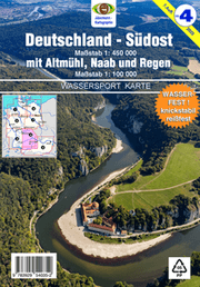 Cover von Wassersport-Wanderkarte/Deutschland Südost mit Altmühl, Naab und Regen für Kanu- und Rudersport